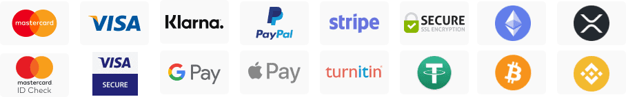Formas de pago que aceptamos: mastercard, visa, klarna, paypal, stripe, Google Pay, ApplePay, Crypto