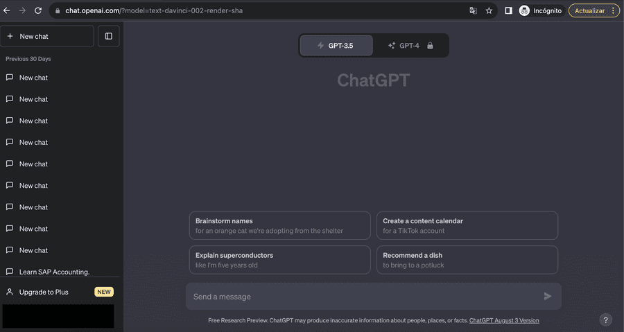 ChatGPT como traductor